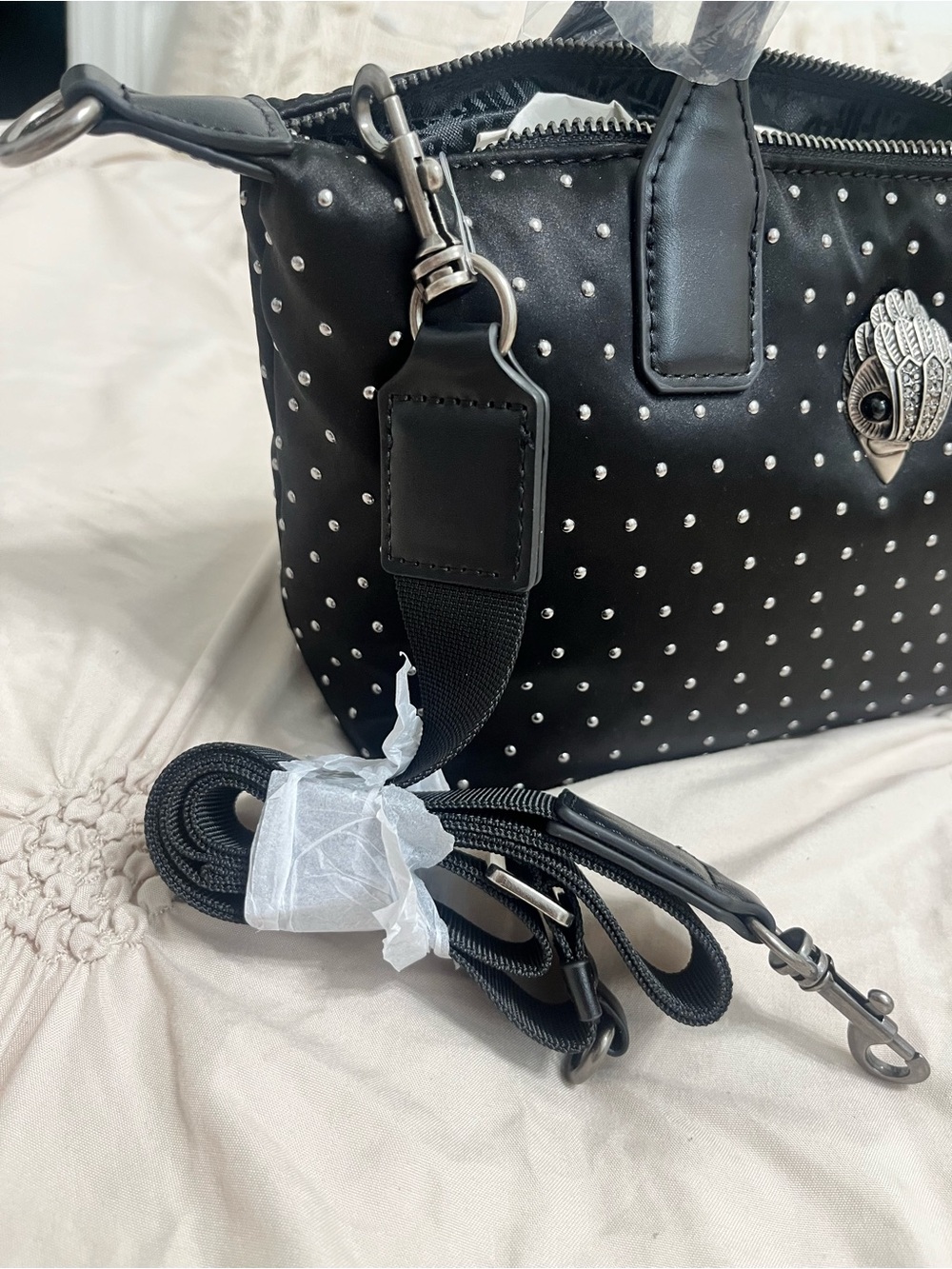 Kurt Geiger Black Studded Crossbody - Picture 7 of 11